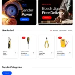 Tool Store Website Design with Free VPS Web Hosting