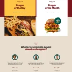Burger Website Design with Free Web Hosting
