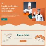 Sushi Food Website Design with Free Web Hosting