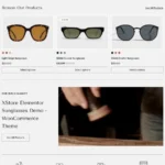 Sunglasses Website Design with Free Web Hosting