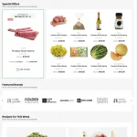 Food Market Website Design with Free VPS Web Hosting