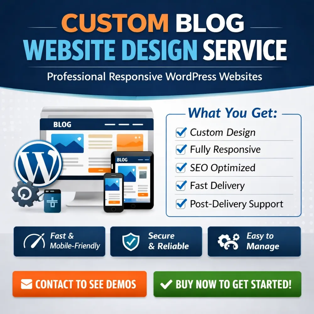 Custom Blog Website Design Service | Responsive Website Custom Blog Website Design Service | Responsive Website