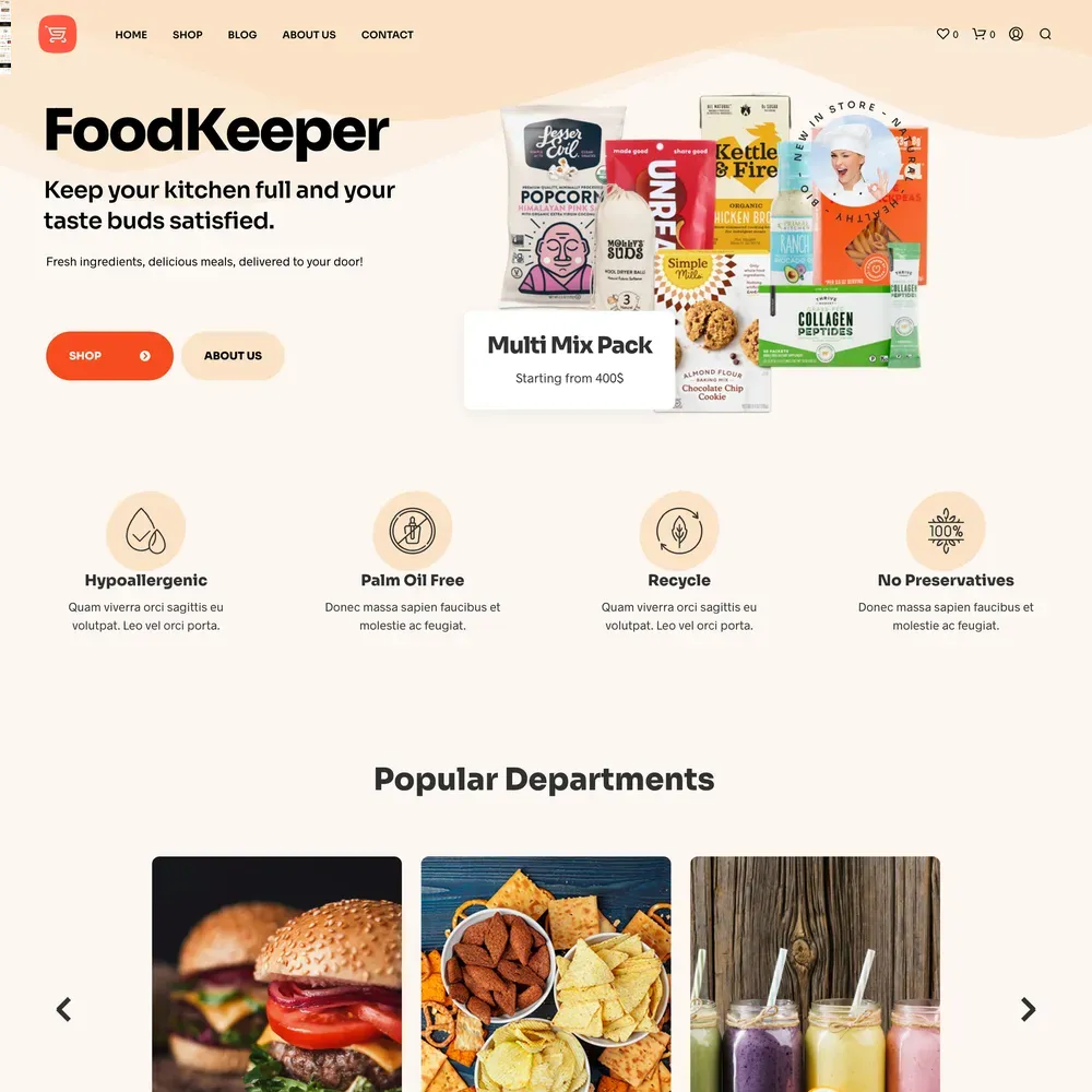 Food Shop Website Design with Free VPS Web Hosting (1) Food Shop Website Design with Free VPS Web Hosting