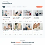 Service Listings Website Design with Free VPS Web Hosting