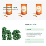 Hemp Shop Website Design with Free VPS Web Hosting